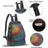 imageGenuine Leather Backpack for Women Retro Rucksack Casual College Bag Handmade Cowhide Western Daypack Multicolor1Multicolor2