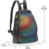 imageGenuine Leather Backpack for Women Retro Rucksack Casual College Bag Handmade Cowhide Western Daypack Multicolor1Multicolor2
