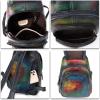 imageGenuine Leather Backpack for Women Retro Rucksack Casual College Bag Handmade Cowhide Western Daypack Multicolor1Multicolor2