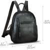 imageGenuine Leather Backpack for Women Vintage Casual Daypack Purse Back Bag Handmade Knapsack Western Rucksack CoffeeBlack