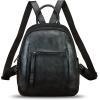 imageGenuine Leather Backpack for Women Vintage Casual Daypack Purse Back Bag Handmade Knapsack Western Rucksack CoffeeBlack