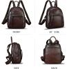 imageGenuine Leather Backpack for Women Vintage Casual Daypack Purse Back Bag Handmade Knapsack Western Rucksack CoffeeCoffee