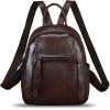 imageGenuine Leather Backpack for Women Vintage Casual Daypack Purse Back Bag Handmade Knapsack Western Rucksack CoffeeCoffee