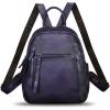 imageGenuine Leather Backpack for Women Vintage Casual Daypack Purse Back Bag Handmade Knapsack Western Rucksack CoffeePurple