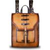 imageGenuine Leather Backpack for Women and Men Vintage Rucksack Convertible Casual Daypack Handmade Western Satchel Sling Purse BrownBrown