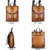 imageGenuine Leather Backpack for Women and Men Vintage Rucksack Convertible Casual Daypack Handmade Western Satchel Sling Purse BrownBrown