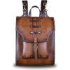 imageGenuine Leather Backpack for Women and Men Vintage Rucksack Convertible Casual Daypack Handmade Western Satchel Sling Purse BrownLight Coffee