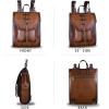 imageGenuine Leather Backpack for Women and Men Vintage Rucksack Convertible Casual Daypack Handmade Western Satchel Sling Purse BrownLight Coffee