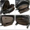 imageGenuine Leather Sling Bag for Men and Women Handmade Large Sling Backpack Chest Over Shoulder Crossbody Purse Fits IpadBlack