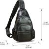 imageGenuine Leather Sling Bag for Men and Women Handmade Sling Backpack Purse Chest Over Shoulder Crossbody Bag Large Capacity BrownBlack