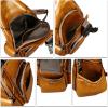 imageGenuine Leather Sling Bag for Men and Women Handmade Sling Backpack Purse Chest Over Shoulder Crossbody Bag Large Capacity BrownBrown