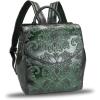 imageGenuine Leather Backpack Purse Vintage Casual Daypack College Bag Handmade Cowhide Western Rucksack Coffee MediumGreen