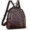 imageGenuine Leather Backpack Purse for Women Vintage Casual Daypack Back Bag Handmade Knapsack Western Rivets Rucksack BrownCoffee