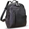 imageGenuine Leather Backpack Purse for Women Vintage Casual Daypack College Bag Handmade Cowhide Western Rivets Rucksack CoffeeDarkgrey