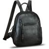 imageGenuine Leather Backpack for Women Vintage Casual Daypack Purse Back Bag Handmade Knapsack Western Rucksack CoffeeBlack