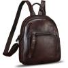 imageGenuine Leather Backpack for Women Vintage Casual Daypack Purse Back Bag Handmade Knapsack Western Rucksack CoffeeCoffee