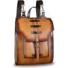 imageGenuine Leather Backpack for Women and Men Vintage Rucksack Convertible Casual Daypack Handmade Western Satchel Sling Purse BrownBrown