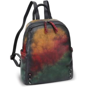 imageGenuine Leather Backpack Purse for Women Vintage Rucksack Casual Back Bag Handmade Cowhide Western Daypack BrownMulticolor1