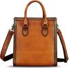 imageGenuine Leather Handbags and Purses for Women Vintage Handmade Shoulder Bag Cowhide Tote Bag SatchelBrown