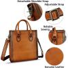 imageGenuine Leather Handbags and Purses for Women Vintage Handmade Shoulder Bag Cowhide Tote Bag SatchelBrown