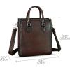 imageGenuine Leather Handbags and Purses for Women Vintage Handmade Shoulder Bag Cowhide Tote Bag SatchelCoffee