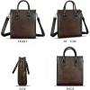 imageGenuine Leather Handbags and Purses for Women Vintage Handmade Shoulder Bag Cowhide Tote Bag SatchelCoffee