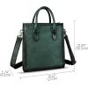 imageGenuine Leather Handbags and Purses for Women Vintage Handmade Shoulder Bag Cowhide Tote Bag SatchelDarkgrey