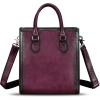 imageGenuine Leather Handbags and Purses for Women Vintage Handmade Shoulder Bag Cowhide Tote Bag SatchelPurple