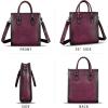 imageGenuine Leather Handbags and Purses for Women Vintage Handmade Shoulder Bag Cowhide Tote Bag SatchelPurple