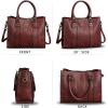 imageGenuine Leather Satchel Purses Handbags for Women Top Handle Shoulder Bags Lady Crossbody Tote BagCoffee