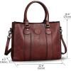 imageGenuine Leather Satchel Purses Handbags for Women Top Handle Shoulder Bags Lady Crossbody Tote BagCoffee