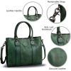 imageGenuine Leather Satchel Purses Handbags for Women Top Handle Shoulder Bags Lady Crossbody Tote BagGreen