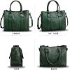 imageGenuine Leather Satchel Purses Handbags for Women Top Handle Shoulder Bags Lady Crossbody Tote BagGreen