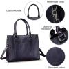 imageGenuine Leather Satchel Purses Handbags for Women Top Handle Shoulder Bags Lady Crossbody Tote BagPurple