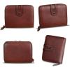 imageGenuine Leather Small Purse Wallet for Women RFIDBlocking Handmade Clutch Wallets Money Clip Card Case Organizer Coin Pouch
