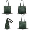 imageGenuine Leather Tote Bag for Women Handmade Satchel Purses Shoulder Bags Retro Top Handle HandbagDarkgreen