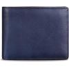 imageLRTO Genuine Leather Slim Bifold Wallets Retro Handmade Minimalist Small Purse Front Pocket Money Clip Card OrganizerBlue