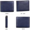 imageLRTO Genuine Leather Slim Bifold Wallets Retro Handmade Minimalist Small Purse Front Pocket Money Clip Card OrganizerBlue