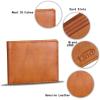 imageLRTO Genuine Leather Slim Bifold Wallets Retro Handmade Minimalist Small Purse Front Pocket Money Clip Card OrganizerBrown