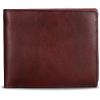 imageLRTO Genuine Leather Slim Bifold Wallets Retro Handmade Minimalist Small Purse Front Pocket Money Clip Card OrganizerCoffee