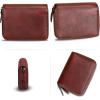 imageLRTO Genuine Leather Small Purse Wallet for Women RFIDBlocking Handmade Clutch Wallets Money Clip Card Organizer Coin Pouch