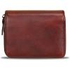 imageLRTO Genuine Leather Small Purse Wallet for Women RFIDBlocking Handmade Clutch Wallets Money Clip Card Organizer Coin Pouch