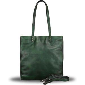 imageGenuine Leather Tote Bag for Women Handmade Satchel Purses Shoulder Bags Retro Top Handle HandbagDarkgreen
