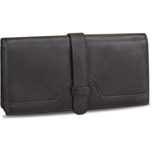 imageLRTO Genuine Leather Purse Wallet for Women RFIDBlocking Retro Handmade Clutch Wallets Money Clip Card Organizer