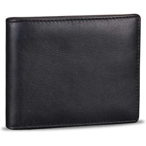 imageLRTO Genuine Leather Slim Bifold Wallets Retro Handmade Minimalist Small Purse Front Pocket Money Clip Card OrganizerDarkgrey