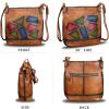 imageGenuine Leather Crossbody Purses for Women Satchel Purses Vintage Handmade Shoulder Bag Cowhide HandbagsBrown