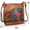 imageGenuine Leather Crossbody Purses for Women Satchel Purses Vintage Handmade Shoulder Bag Cowhide HandbagsBrown