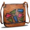 imageGenuine Leather Crossbody Purses for Women Satchel Purses Vintage Handmade Shoulder Bag Cowhide HandbagsBrown