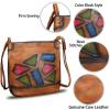 imageGenuine Leather Crossbody Purses for Women Satchel Purses Vintage Handmade Shoulder Bag Cowhide HandbagsBrown
