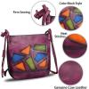imageGenuine Leather Crossbody Purses for Women Satchel Purses Vintage Handmade Shoulder Bag Cowhide HandbagsPurple
